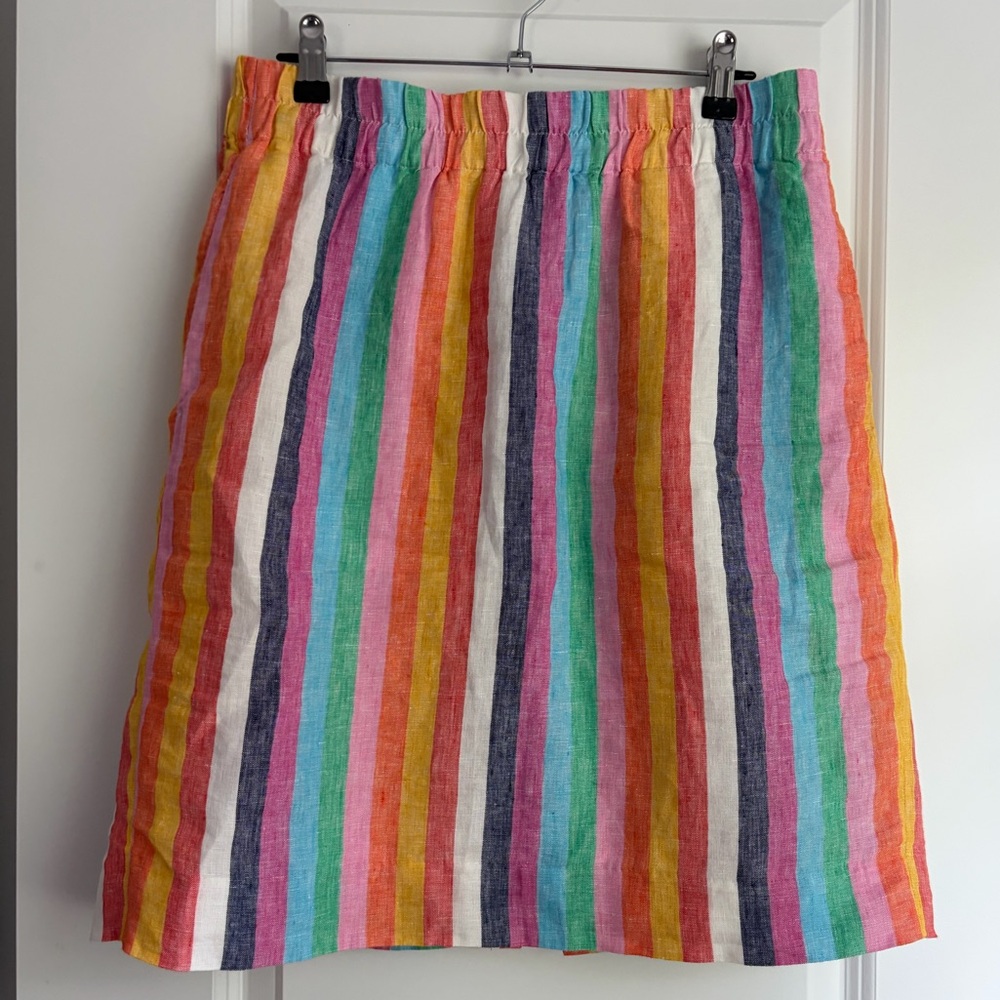 I Crew Colorful Multistripe Women's Skirt - Elastic Waist